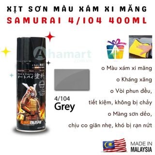 Chai xịt sơn Samurai 4/104 màu xám xi măng 400ml