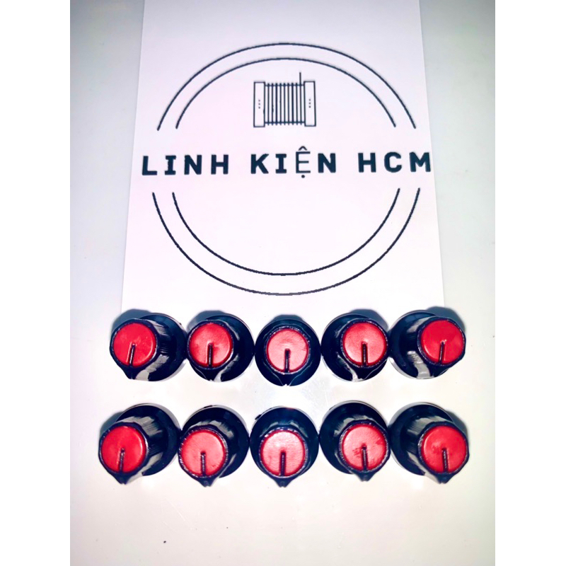 Núm volume nhựa chỉnh Amply (10 cái màu đỏ)