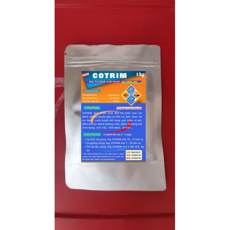 COTRIM sản phẩm cho cá, ếch, lươn ,baba (1kg) [MUA 10 GÓI ĐƯỢC TẶNG 1 GÓI MIỄN PHÍ ]