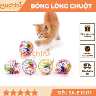 Bóng lồng chuột cho chó mèo, đồ chơi tho thú cưng - đồ chơi tương tác vui nhộn giúp mèo thư giãn | Muchinshop