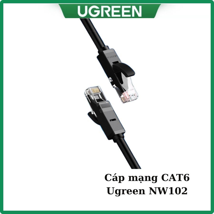 Cáp mạng CAT6 0.5M 1m 2M 3M 5M 10M (màu đen) cao cấp Ugreen 20159 20160 20161 20162 20164 20165