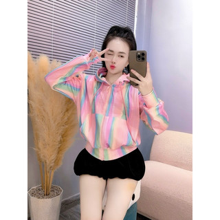 Áo khoác thun gân sọc màu mới