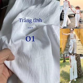 [Vải MM] [150] Vải đũi tơ xước mịn mát, mềm lên sơ mi, áo dài, váy, đầm, bộ mát mẻ (Giá Bán 0.5m)
