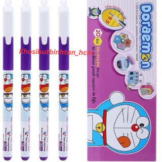 Hộp 20 bút mực Tím/Xanh Doreamon TL GEL-012/DO bút mực cho học sinh tiểu học