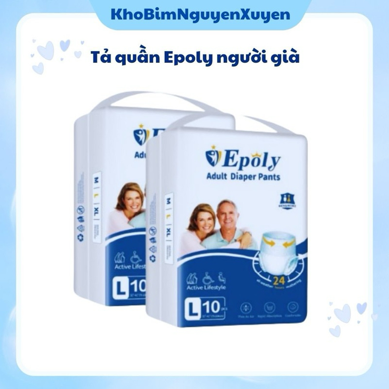 100 Miếng Tả Quần Epoly Cho Người Già M L XL tiện lợi