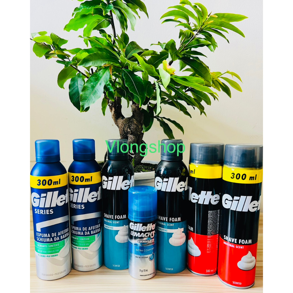 Bọt cạo râu Gillette Schiuma của Mỹ