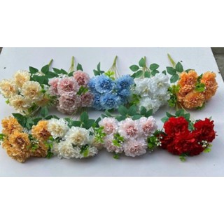Cụm hoa giả - Chùm cúc xoăn (size 10cm)