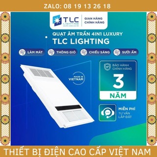  Quạt Sưởi GỐM Âm Trần nhà tắm TLC, có Hút Mùi, Quạt Mát, Đèn Led, chức năng cao cấp, bảo hành điện tử 3 năm