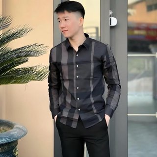 Sơ mi nam sơ mi bbr dài tay hàng quảng châu cao cấp chất cototn dày dặn mẫu boy phố hot