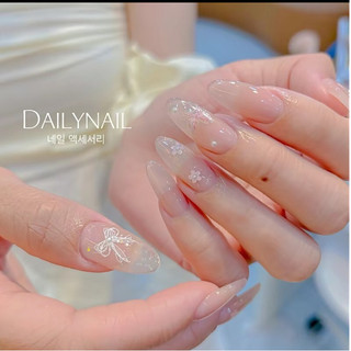 Sticker lụa 5D nơ trắng