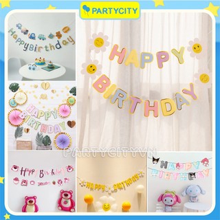 Tổng Hợp Dây Chữ Happy Birthday, biểu ngữ chúc mừng sinh nhật, dây cờ treo trang trí tiệc tại nhà