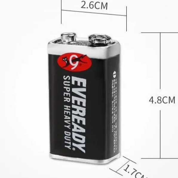 Pin Vuông 9V Carbon Panasonic 6F22 Cho Báo Cháy, Mic Không Dây, Đồng Hồ Vạn Năng... Date Mới 01/2028