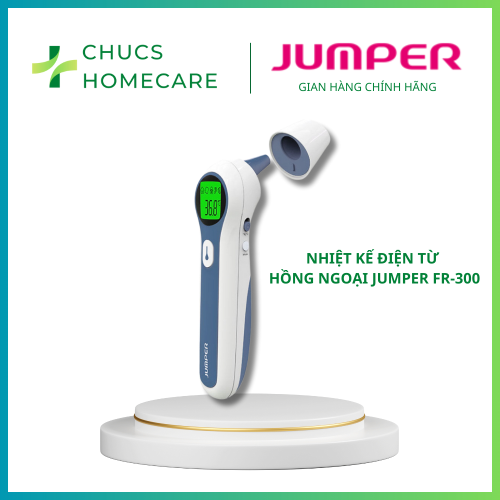 Nhiệt kế hồng ngoại máy đo nhiệt độ cho trẻ đo trán và tai Jumper JPD-FR300 - Chucshomecare