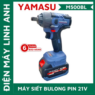  Máy siết mở ốc bu lông dùng pin Yamasu M500BL hàng chính hãng bảo hành 6 tháng chân pin phổ thông. 