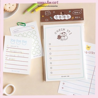 Set 50 Tờ Giấy Kế Hoạch Hằng Tuần Weekly Planner Ghi Kế Hoạch Planner, Bullet Journal [Xinh Lắm Cơ Í]