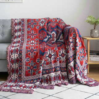 Khăn phủ sofa, Thảm thổ cẩm decor vintage, Thảm sofa, trải sàn sử dụng được 2 mặt