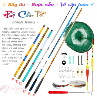 Bộ CẦN CÂU CÁ Loại Tốt ✶ Câu Tay Câu Đài - Combo NHƯ HÌNH 100% ✓ Câu CÁ câu đơn câu đài - Dùng bền