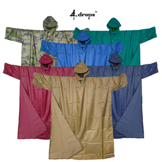 Áo Mưa Cánh Dơi, Áo Mưa Choàng, Vải Dù Cao Cấp Big Size 1m4 Đi Xe Máy Tiện Lợi Nhiều Màu - 4 drops