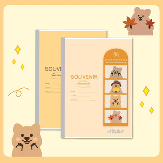 [TẶNG BÚT XÓA] Lốc 10 Vở kẻ ngang Haplus Souvenir 80 trang - Định lượng 60gsm