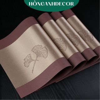 Tấm Lót Bàn Ăn Miếng Lót Bàn Ăn Placemat PVC Cách Nhiệt Chống Thấm Dầu Nhà Hàng Khách Sạn - 0073