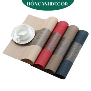 Tấm Lót Bàn Ăn Miếng Lót Bàn Ăn Placemat PVC Cao Cấp Chống Thấm Dầu Chống Bám Bẩn Gia Đình Nhà Hàng Khách Sạn