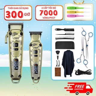 Tông đơ cắt tóc VRG V005, tăng đơ hớt tóc chấn viền cao cấp,máy cắt tóc cho nam,salon