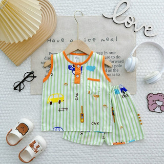 Bộ tole / lanh sát nách bé trai mùa hè