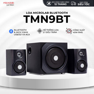 Loa Vi Tính Bluetooth Bass Mạnh MICROLAB TMN9BT 2.1, Công Suất 40W, (Bluetooth/AUX/Thẻ SD/USB) - Hàng Chính Hãng