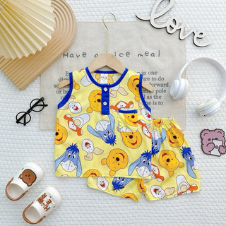 Bộ tole / lanh bé trai sát nách mùa hè