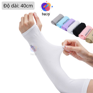 Bộ găng tay chống nắng ngăn tia UV, găng tay xỏ ngón thun lạnh, găng tay co giãn 4 chiều - Dacigi