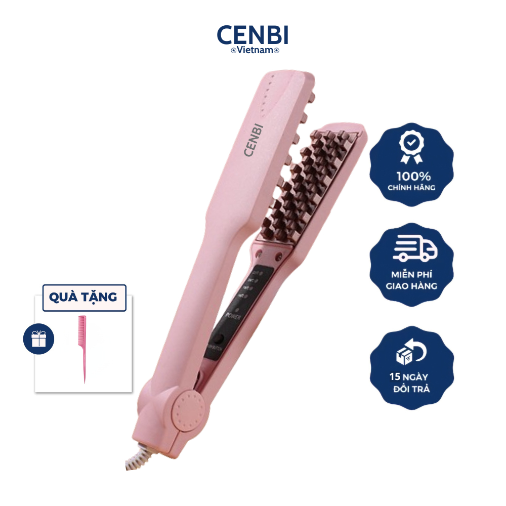  Máy dập phồng chân tóc CENBI chân vuông  bấm phồng  xù tóc 4 mức độ chỉnh nhiệt - Bảo hành 6 tháng 