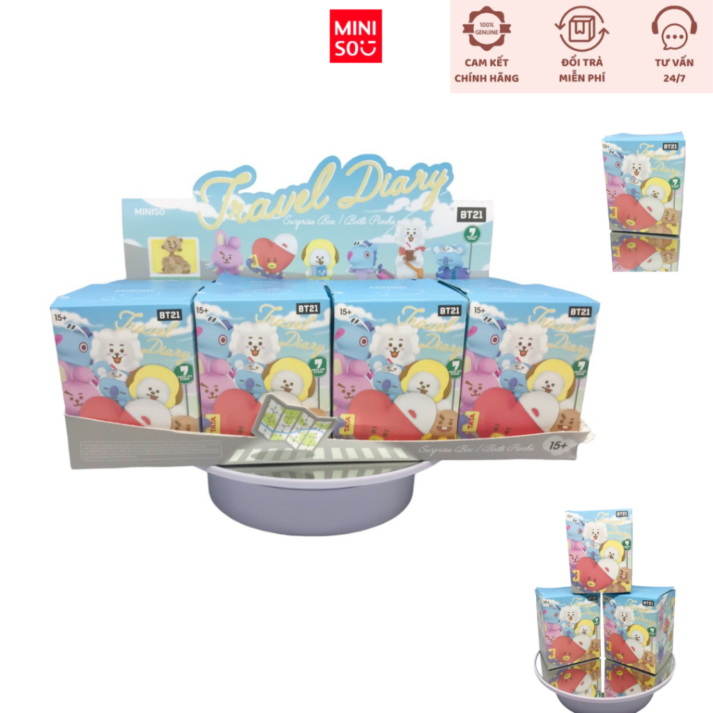 Đồ trang trí hộp mù ngẫu nhiên Blind Box BT21 Series chính hãng Miniso 704312