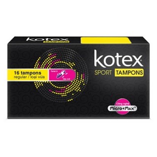 Băng Vệ Sinh Kotex Sport Tampon Loại Vừa 16 Miếng Tampon Regular