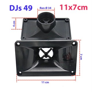 Họng Loa treble kèn 11x7cm - Phếu Loa xách tay - Họng Kèn mini
