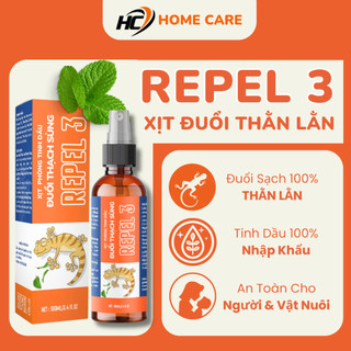 Xịt phòng tinh dầu đuổi thằn lằn repel 3, xịt đuổi thạch sùng thành phần thiên nhiên, an toàn, hiệu quả chai 100ml