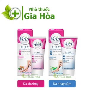 [CHÍNH HÃNG] Kem tẩy lông Veet Pure Hair Removal Cream da thường, nhạy cảm (Tẩy lông chân, tay, nách, vùng kín, bikini,)