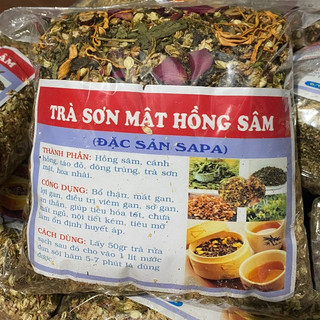  Trà sơn mật hồng sâm đông trùng táo đỏ   ĐẶC BIỆT  Trà thảo mộc sơn mật hồng sâm 7 vị thải độc tố cơ thể gói 1kg 