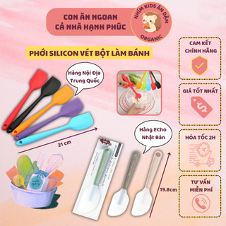Cây trộn bột - phới vét bột mini silicon làm bánh, nấu ăn - giao màu ngẫu nhiên