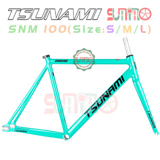 Sườn xe đạp fixed gear TSUNAMI SNM100 xanh ngọc