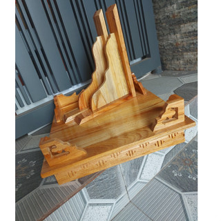 Bàn thờ treo tường gỗ xoan màu tự nhiên ngang 40-50-60-80-107 cm kèm cặp ke