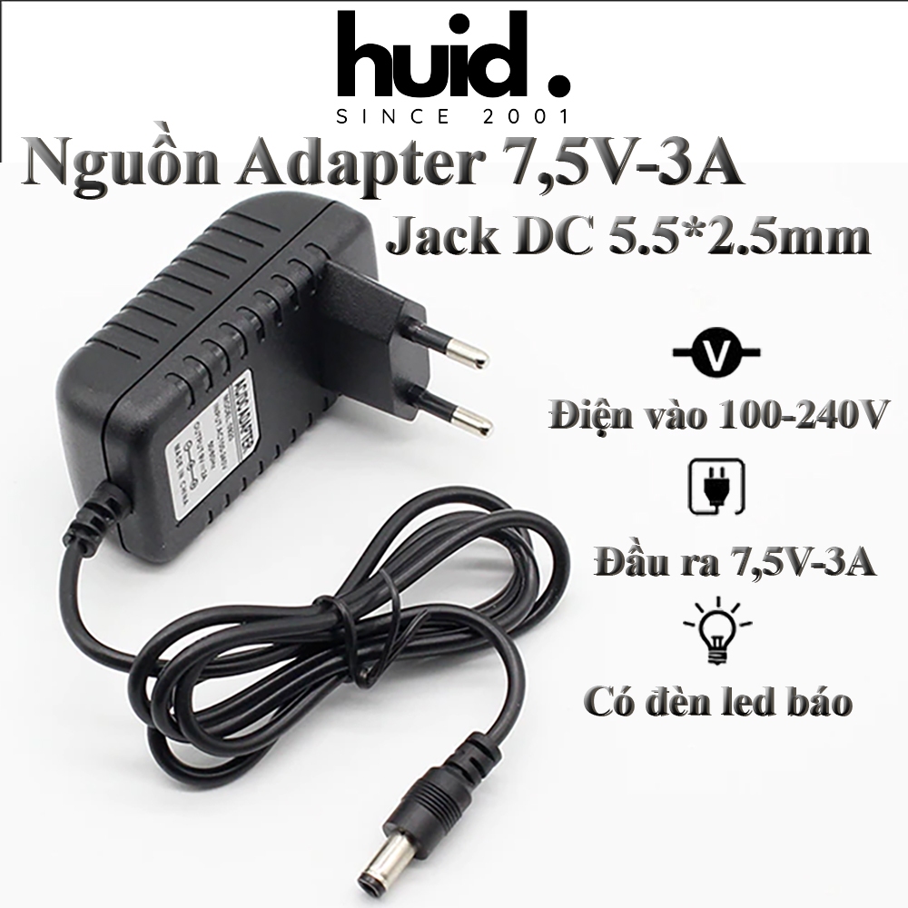 Nguồn Adapter 7,5V-3A