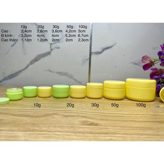 Hũ nhựa 10g 20g 30g 50g 100g chiết mỹ phẩm