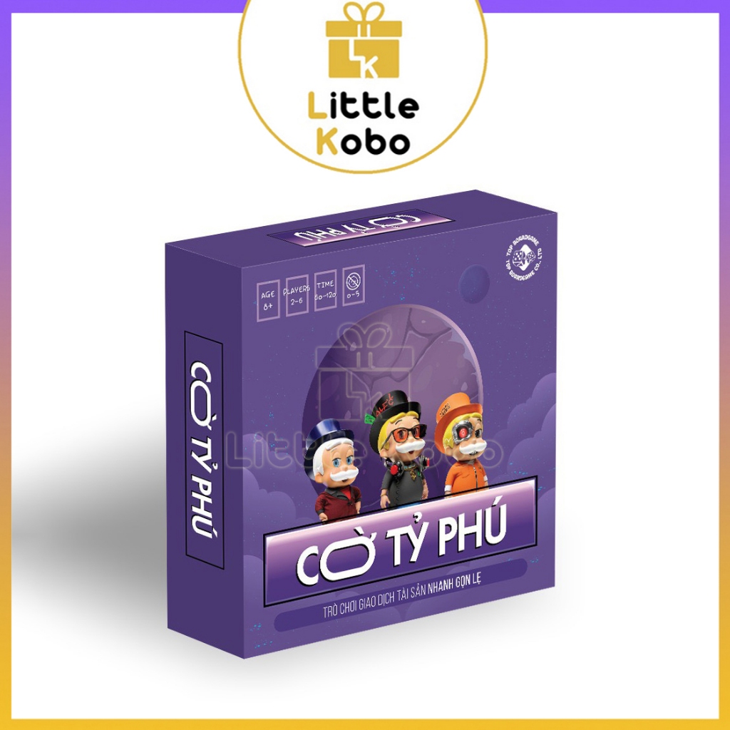   Cao Cấp  Bộ Cờ Tỷ Phú Hộp Tím Cờ Tỉ Phú Đồ Chơi Trí Tuệ Làm Doanh Nhân Boardgame Trẻ Em 