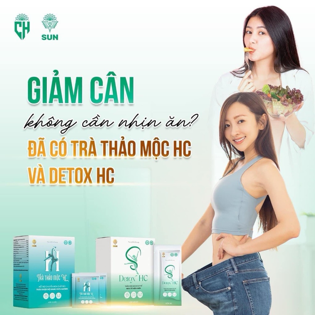 Trà Thảo Mộc HC Chính Hãng của SUN, Giảm Cân Thảo Mộc HC giảm cân an toàn, hiệu quả, đốt cháy mỡ thừa sau 15ngày sử dụng