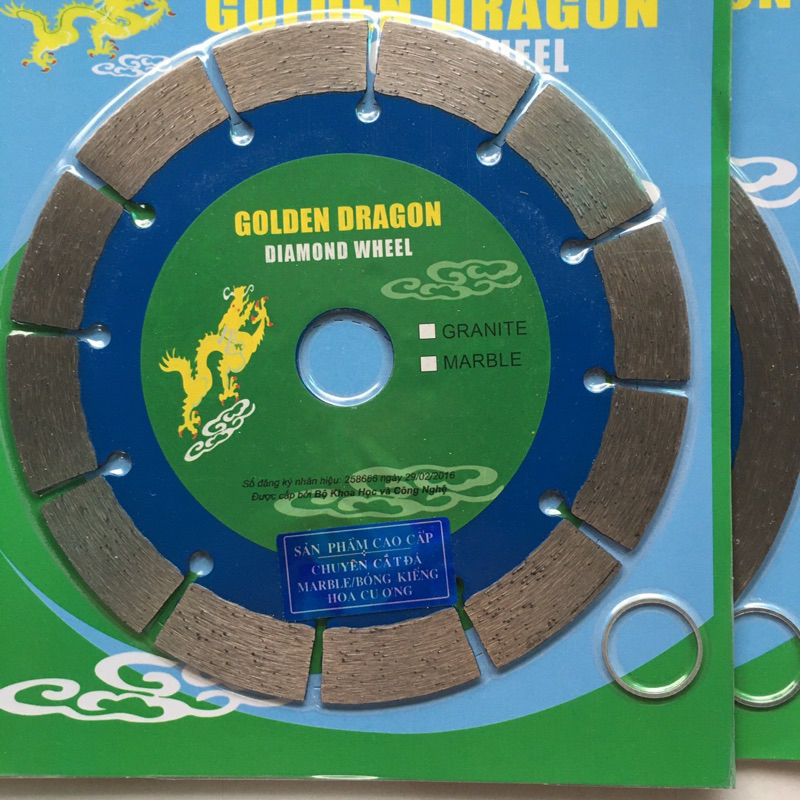 Lưỡi cắt gạch rồng vàng 150mm lưỡi khô lưỡi ướt. Lưỡi cắt đá hoa cương, cắt bê tông, cắt tường 150mm