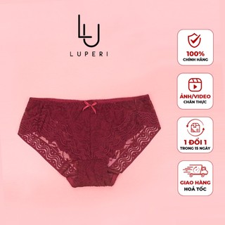Quần Lót Nữ Ren Hoa Hồng Luperi Kiểu Dáng Bikini Cạp Vừa Thiết Kế Không Lằn Mông Quyến Rũ Sp713