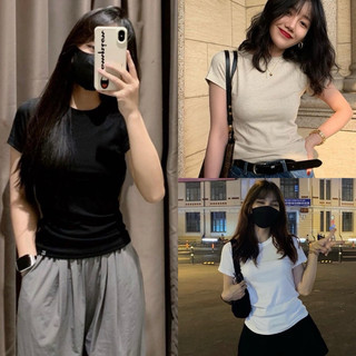 Áo Thun Trơn Form ÔM Babytee Đủ Màu Basic Chất Liệu Thun Tăm Co Giãn 4 Chiều Fit Dáng Siêu Đẹp_94