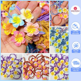 Dây thun cột tóc hoa sứ hot trend đủ màu siêu xinh