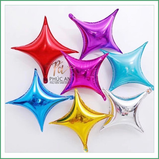 Bóng kiếng sao 4 cánh 25cm trang trí sinh nhật HPBD