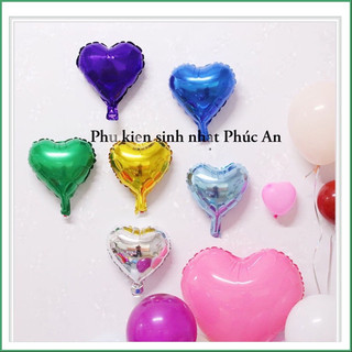 Bóng kiếng nhôm 25cm hình trái tim trang trí tiệc hpbd